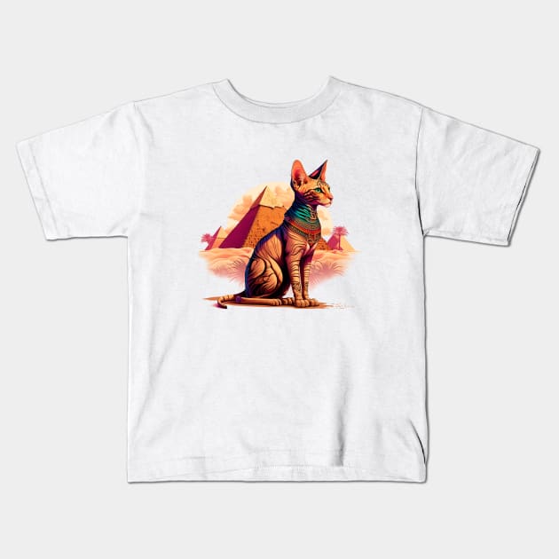 Sphynx Of Desert Kids T-Shirt by T-signs